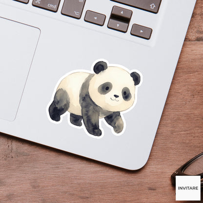Panda Sticker Watercolor Mellow Walking Forest Bear Decal for Journal Planner Gift Stationery Art