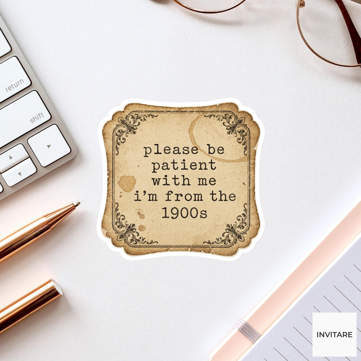 The 1900s Club Sticker Born in the Last Century Funny Vintage Vinyl Decal