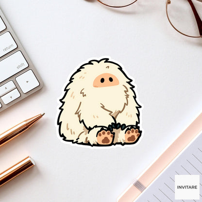 Bigfoot Sticker Modern Vector Sasquatch Blep Decal for Laptop Journal Planner Gift