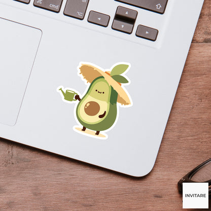 Avocado Gardener Sticker, Watering Can Vinyl Decal, Plant Lover Gift for Laptop Journal Decor