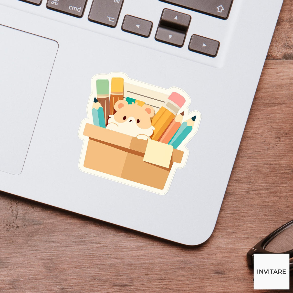 Mouse Bookmark Craft Sticker, Bookish Stationery Decal