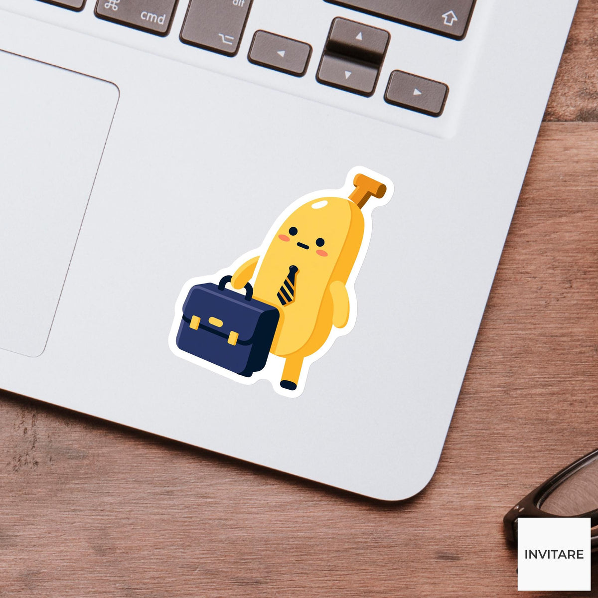 Business Banana Sticker, Funny Office Meme Laptop Planner Water Bottle Decal