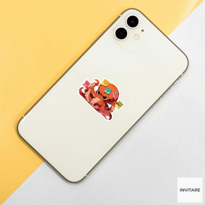 Octopus Sticky Notes Sticker, Multitasking Is A Scam Animal Meme Laptop Water Bottle Decal