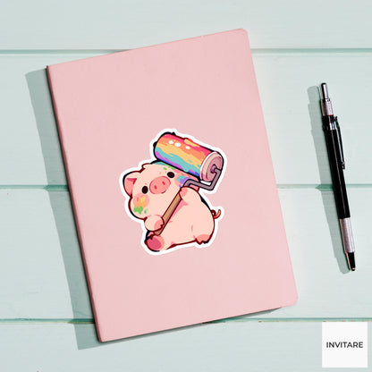 Lion Bad Hair Day Sticker, Static Mane Funny Animal Meme Laptop Water Bottle Decal