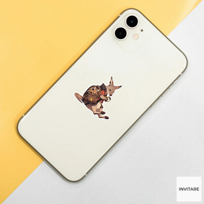 Squirrel Acorn Trophy Sticker, Competitive Snack Funny Animal Meme Laptop Water Bottle Decal