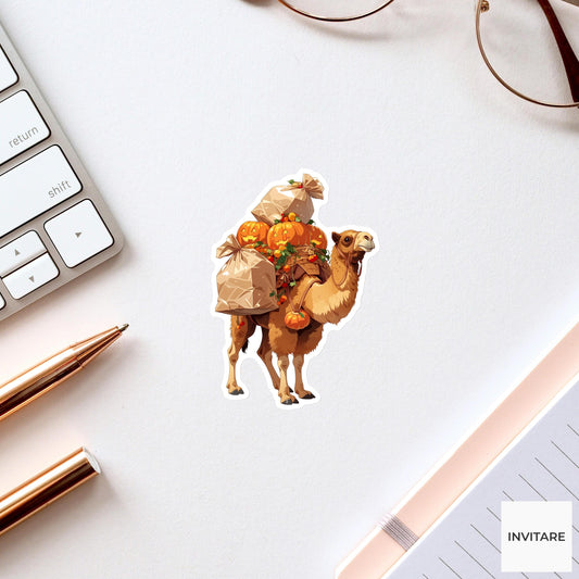 Dromedary Trick Or Treat Bags Sticker, One More Bag Halloween Meme Laptop Decal