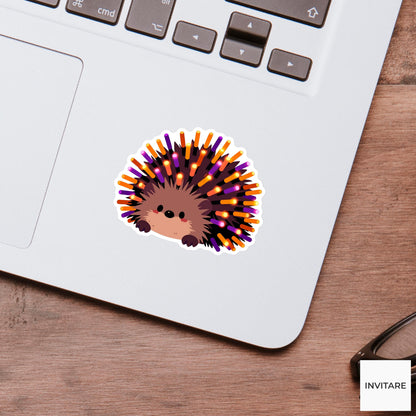 Porcupine Light Stick Sticker, Accidental Halloween Decoration Meme Funny Animal Laptop Water Bottle Decal