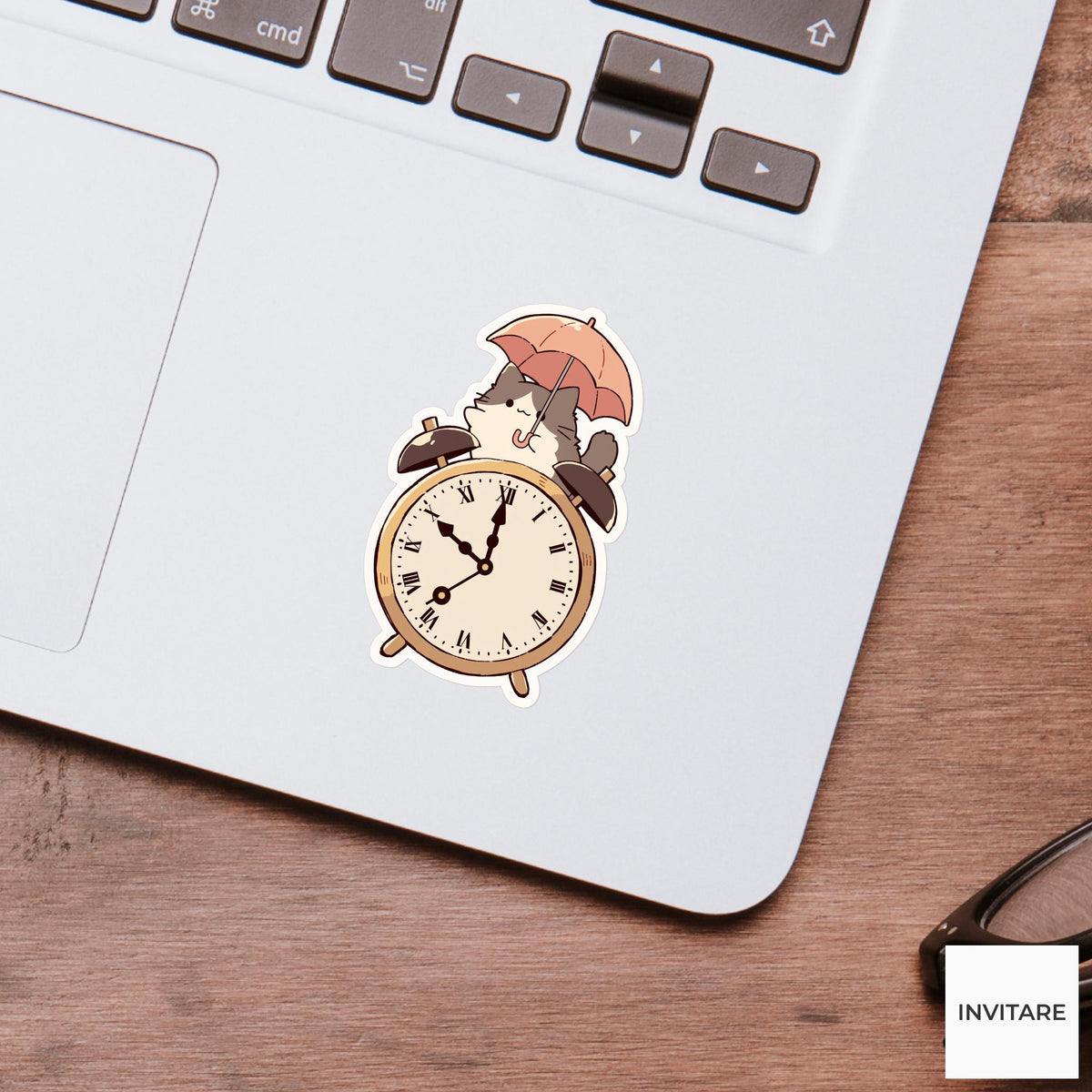 Norwegian Forest Cat Sticker, Alarm Clock Umbrella Funny Morning Meme Decal