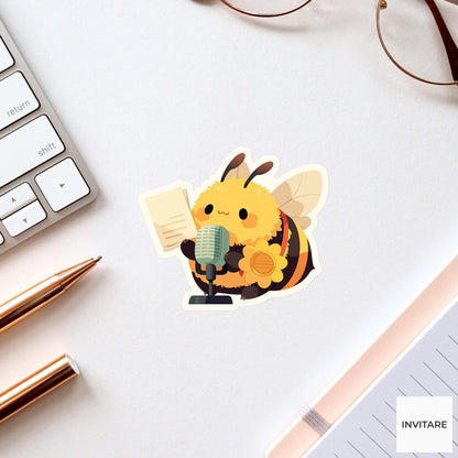 Bumblebee Spelling Bee Student Sticker, Cute Kawaii Laptop Bottle Planner Journal Spelling Gift
