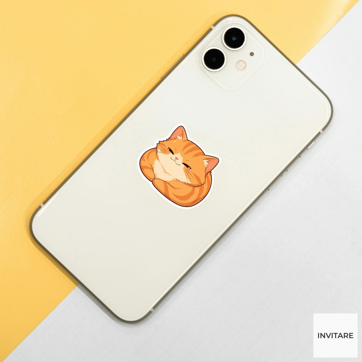 Smug Orange Tabby Loaf Sticker, Funny Kawaii Laptop Bottle Planner Journal Cat Lover Gift
