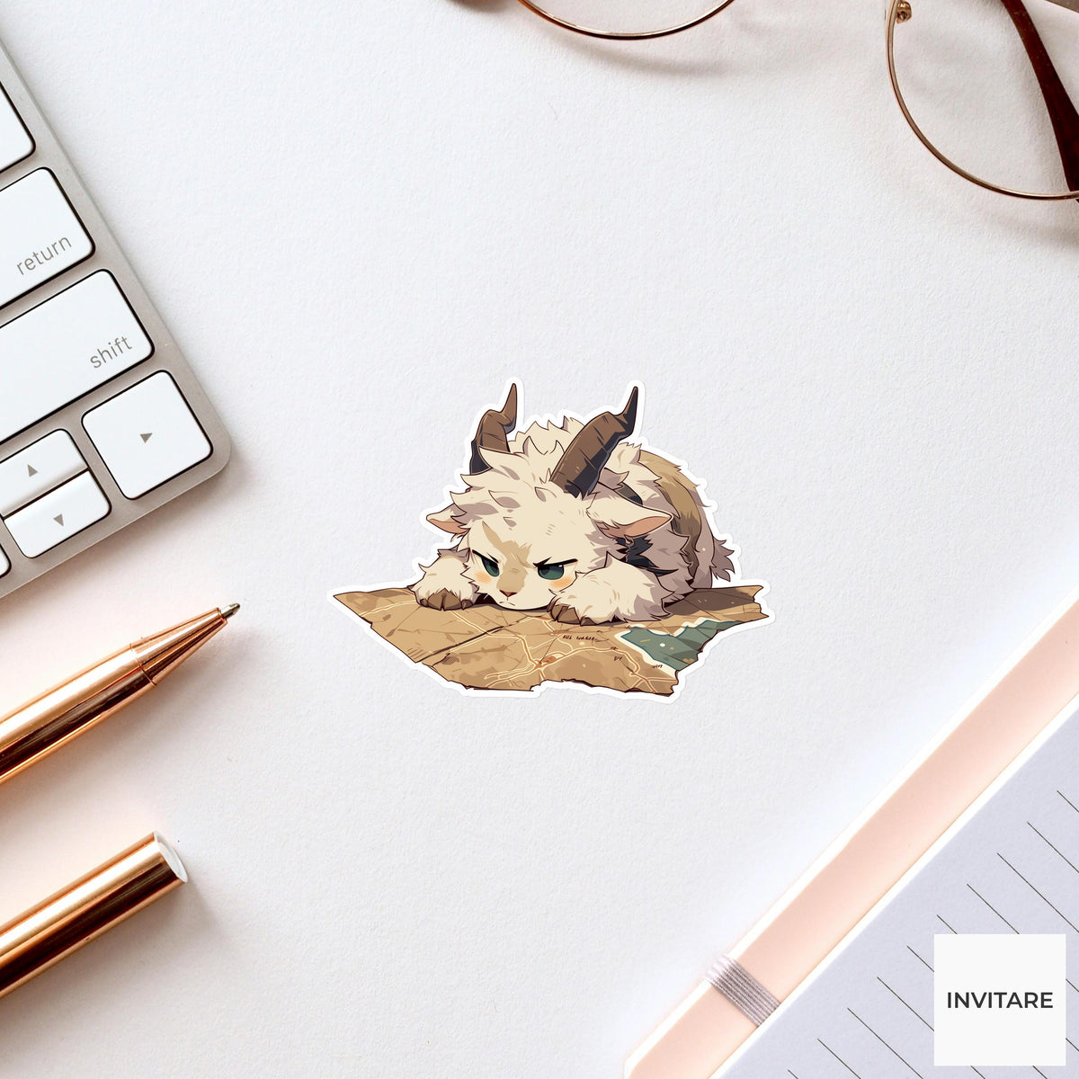 Giraffe Bow Tie Sticker, Getting Ready Late Funny Animal Meme Laptop Water Bottle Decal