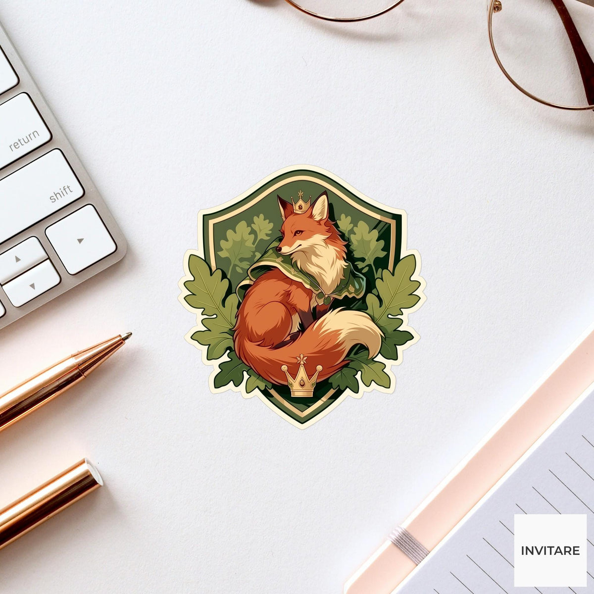 Pigeon Heraldic Crest Sticker, Medieval Kawaii Laptop Water Bottle Decal