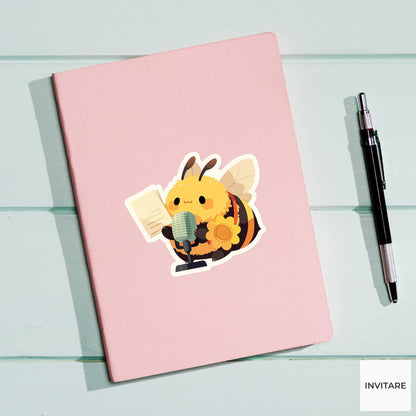 Bumblebee Spelling Bee Student Sticker, Cute Kawaii Laptop Bottle Planner Journal Spelling Gift