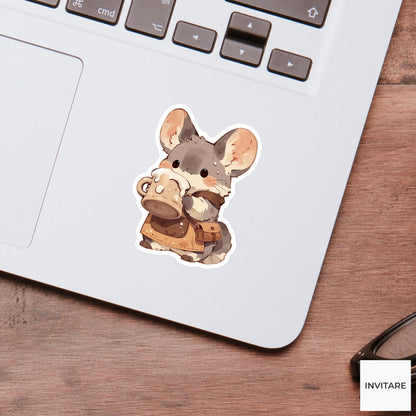 Chinchilla Ceramics Student Sticker, Cute Kawaii Laptop Bottle Planner Journal Ceramics Gift