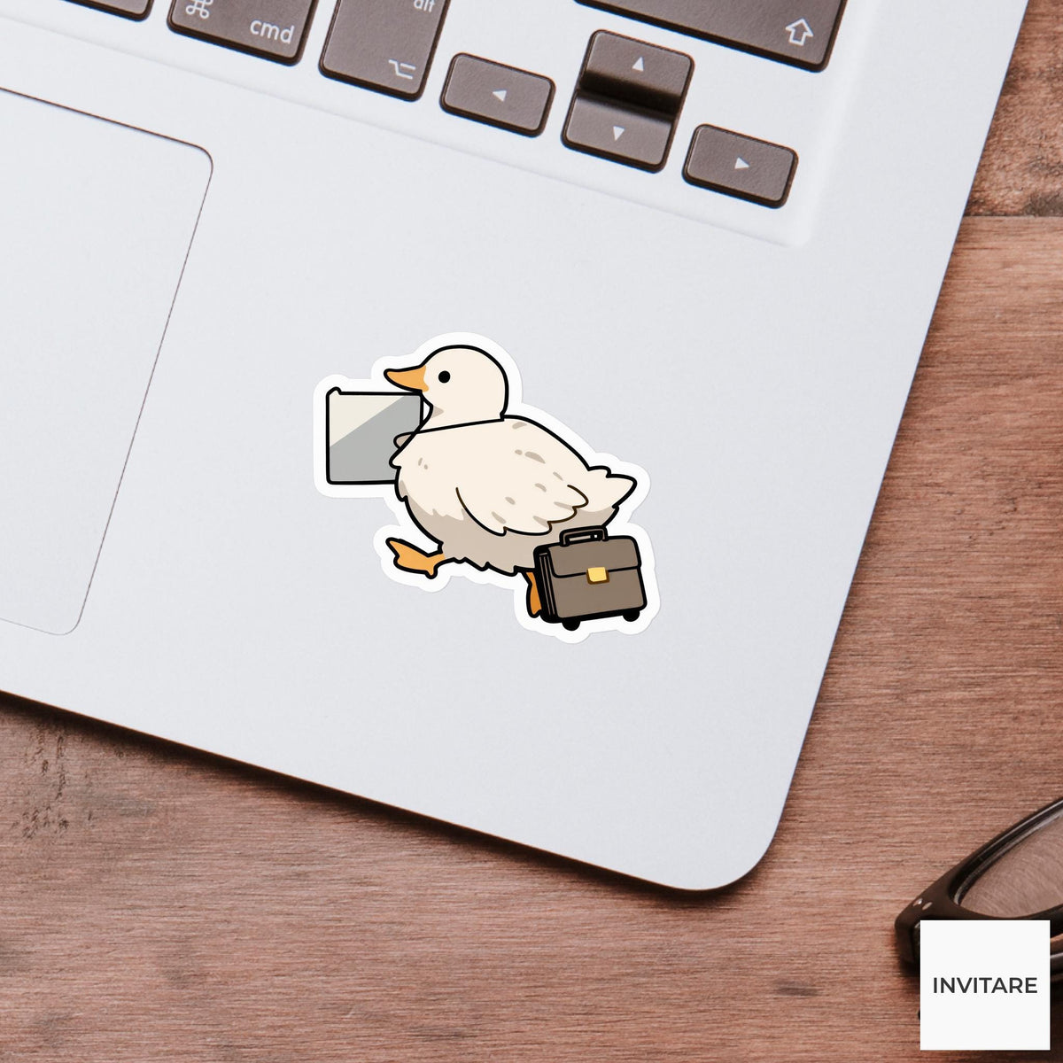 Duckling Office Messenger Sticker, Cute Kawaii Laptop Bottle Planner Journal Office Gift