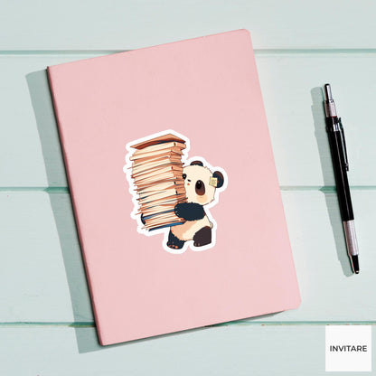 Panda Office Intern Sticker, Cute Kawaii Laptop Bottle Planner Journal New Job Gift
