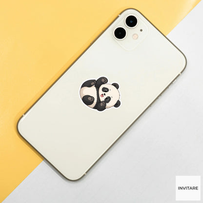 Clumsy Giant Panda Rolling Sticker, Funny Kawaii Laptop Bottle Planner Journal Animal Gift