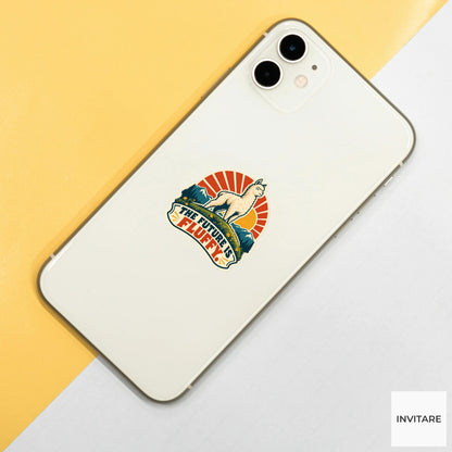 Proud Alpaca Vinyl Sticker, Funny Retro Poster for Journals and Laptops