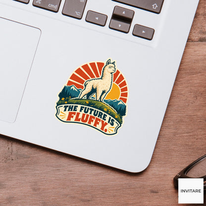 Proud Alpaca Vinyl Sticker, Funny Retro Poster for Journals and Laptops