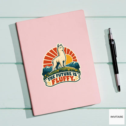 Proud Alpaca Vinyl Sticker, Funny Retro Poster for Journals and Laptops