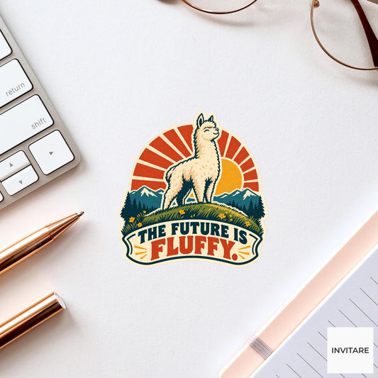 Proud Alpaca Vinyl Sticker, Funny Retro Poster for Journals and Laptops