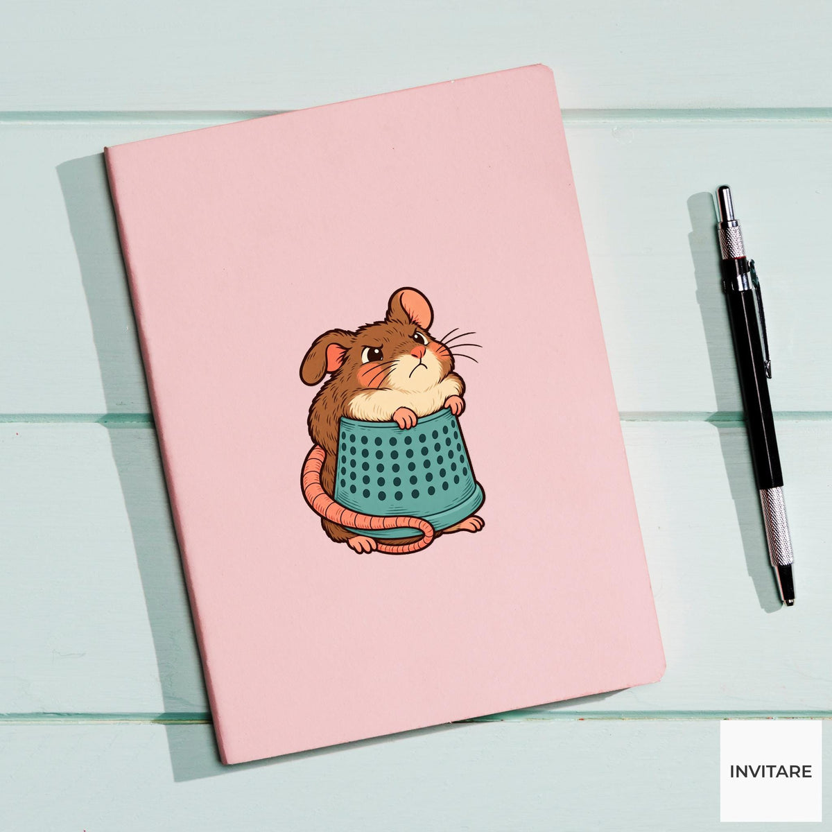 Rat Oversized Thimble Vinyl Sticker, Funny Craft Mishap, Cute Animal Decal, Maker Gift