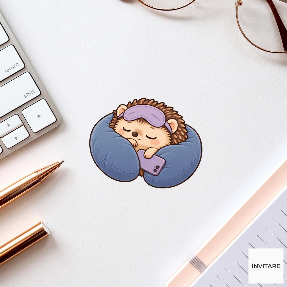 Hedgehog Do Not Disturb Vinyl Sticker, Cozy Homebody Animal Decal, Introvert Gift