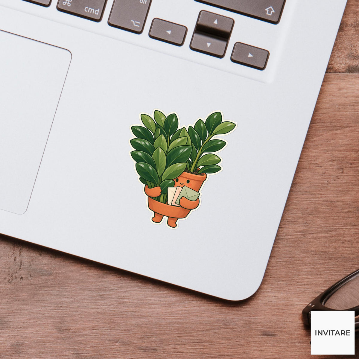 ZZ Plant Inbox Shield Sticker, Office Mood Plant, Planner and Notebook Decor, Coworker Gift