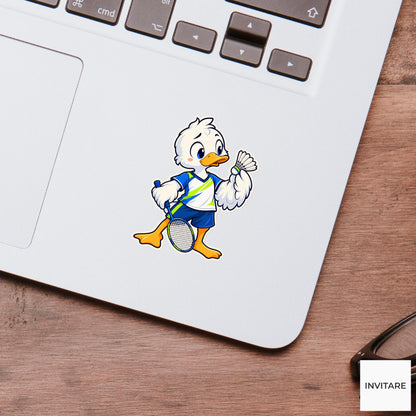 Duck Feather Comparison Sticker, Badminton Animal Art, Phone Case and Scrapbook Art, Club Friend Gift