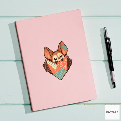 Baby Bat Scrapbook Pocket Vinyl Sticker, Funny Craft Mishap, Cute Animal Decal, Maker Gift