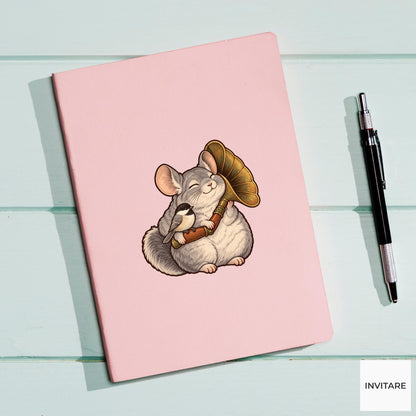 Chinchilla Birdsong Listener Vinyl Sticker, Birdwatching Animal Decal, Birder Gift