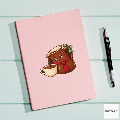 Cocoa Pitcher Pause Vinyl Sticker, Christmas After Work Comfort Drink