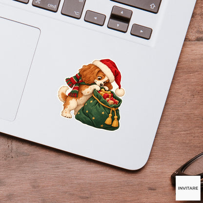 Dog Gift-Sack Nose Check Sticker, Christmas Gift Mail Animal, Laptop Journal Planner Gift