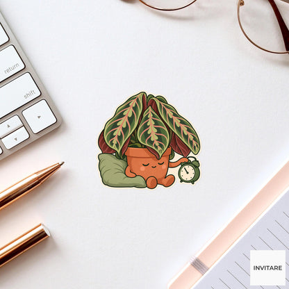 Prayer Plant After Hours Sticker, Office Mood Plant, Planner and Notebook Decor, Coworker Gift