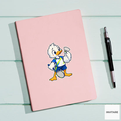 Duck Feather Comparison Sticker, Badminton Animal Art, Phone Case and Scrapbook Art, Club Friend Gift