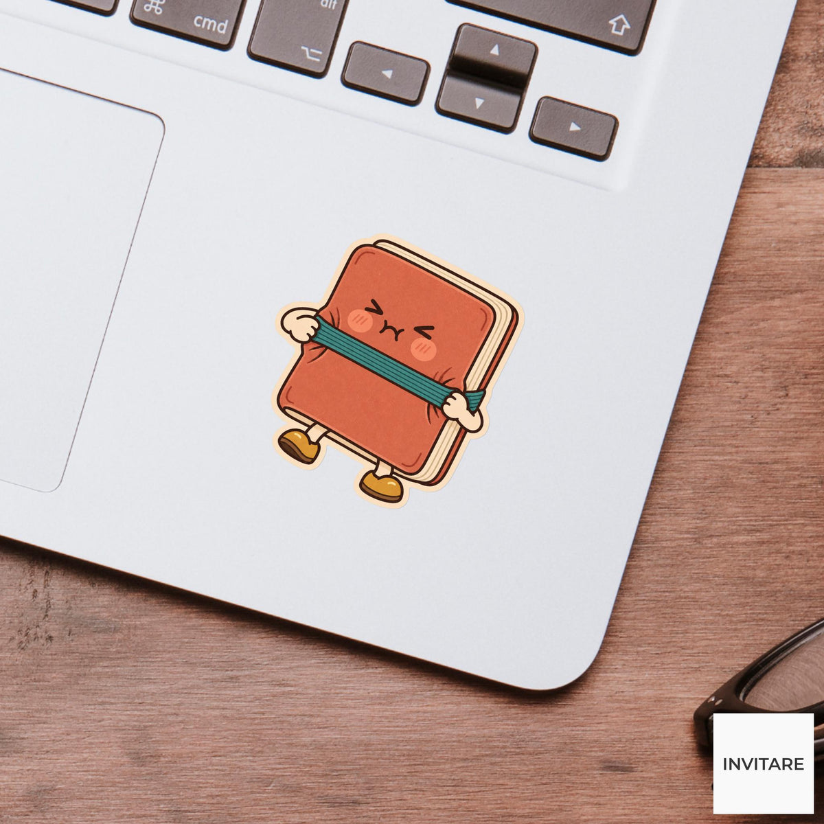Notebook Tight Hug Sticker, Retro Stationery Art, Planner and Notebook Art, Paper Lover Gift
